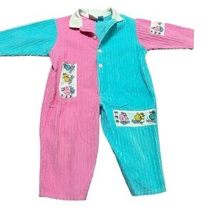 Vintage 90s Lightning Bug 100% Cotton Colorful Kids One Piece Size 4T Cartoon